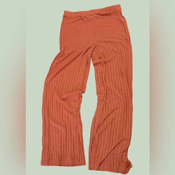 Almost Famous Pants - Almost Famous Terracotta Ribbed Pants